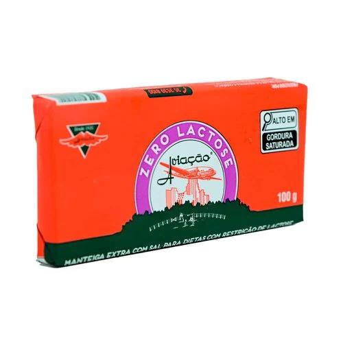 MANTEIGA AVIACAO ZERO LACTOSE C/SAL 100G