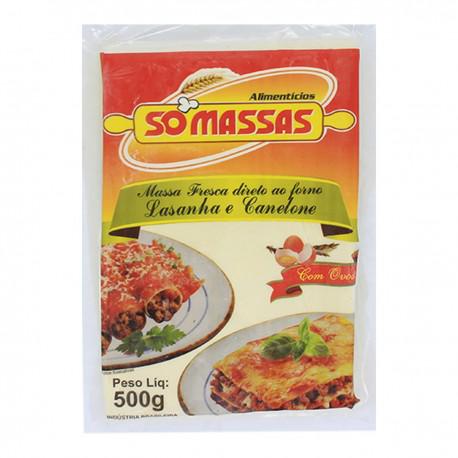 MASSA PARA LASANHA E CANELONE SO MASSAS 500GR