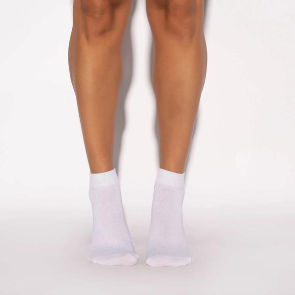 MEIA SENE FITNESS FEMININA BRANCA (34 A 38)