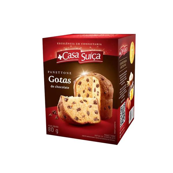 MINI PANETTONE COM GOTAS DE CHOC AO LEITE CASA SUICA 80G