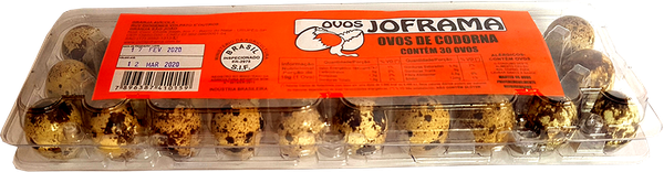 OVOS DE CODORNA JOFRAMA COM 30 UNIDADES