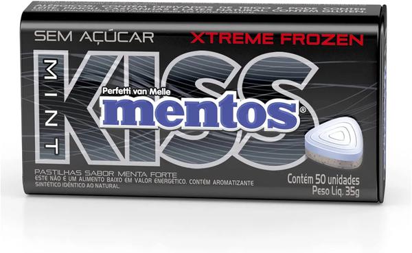 PASTILHA MENTOS KISS XTREME FROZEN 35G