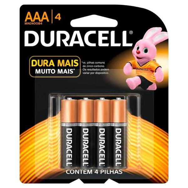 PILHA DURACELL AAA COM 4 UNID