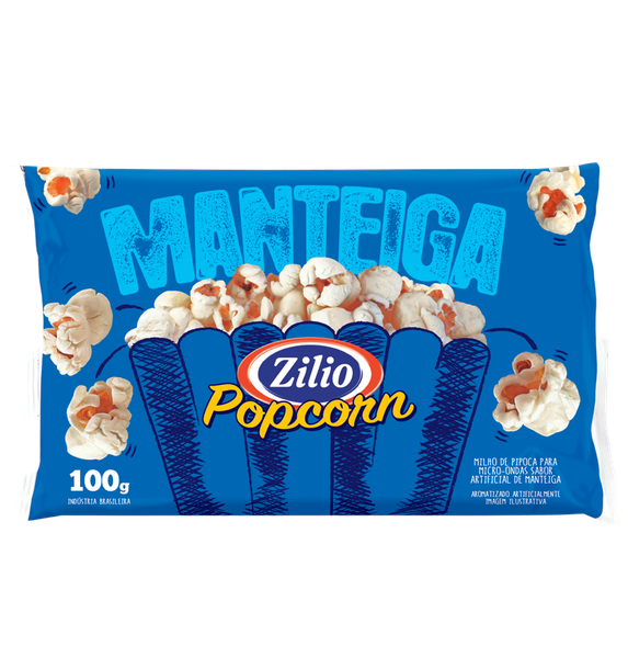 PIPOCA MICROONDAS MANTEIGA CINEMA ZILIO 100G