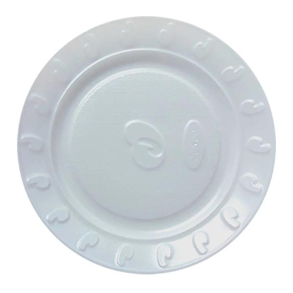 PRATO DESC. PLASTICO BRANCO 18,0cm 50x10un C/10UN