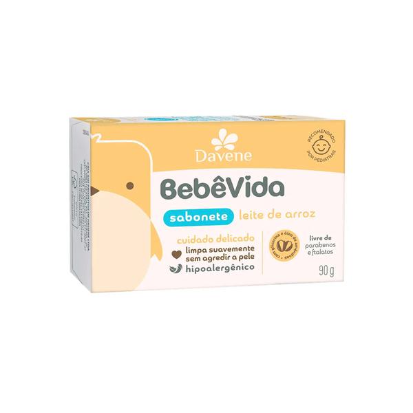 SABONETE DAVENE BEBE VIDA LEITE DE ARROZ 90G