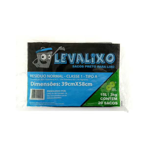 SACOS LIXO LEVALIXO 15LT