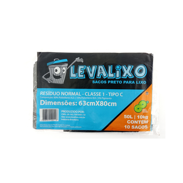 SACOS LIXO LEVALIXO 50LT