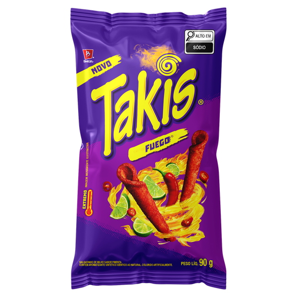 SALGADINHO DE MILHO FUEGO TAKIS 90G