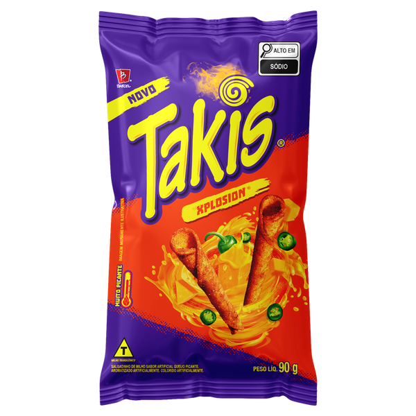 SALGADINHO DE MILHO PICANTE XPLOSION TAKIS 90G