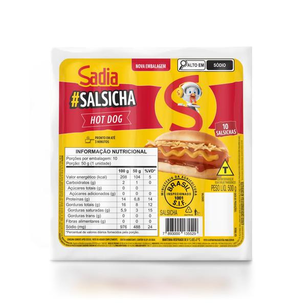 SALSICHA HOT DOG SADIA 500G