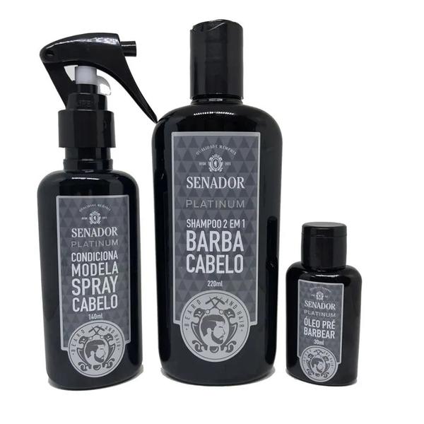 SHAMPOO BARBA E CABELO SENADOR PLATINUM