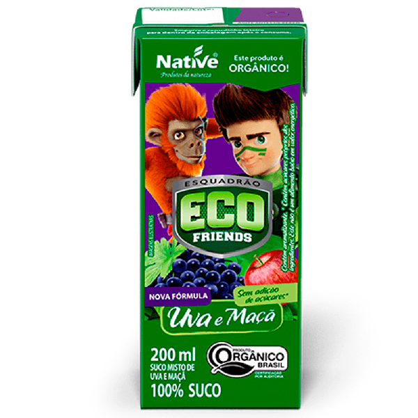 SUCO MISTO MACA E UVA NATIVE 200ML