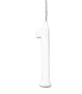 VELA PARABENS BRANCA NUMERO 1