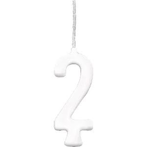 VELA PARABENS BRANCA NUMERO 2