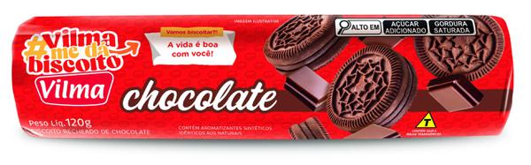 BISC RECHEADO VILMA 120G CHOCOLATE