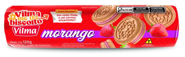 BISC RECHEADO VILMA 120G MORANGO