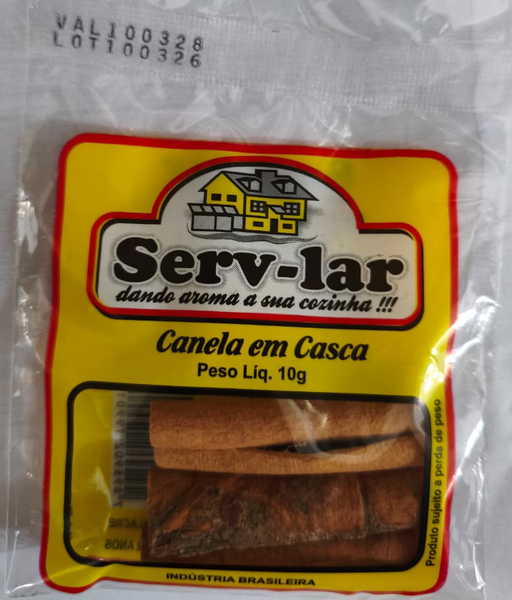 CONDIMENTO SERV LAR 10G CANELA EM CASCA