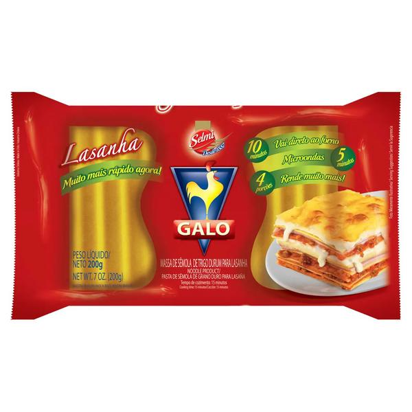 MASSA LASANHA GALO 200G