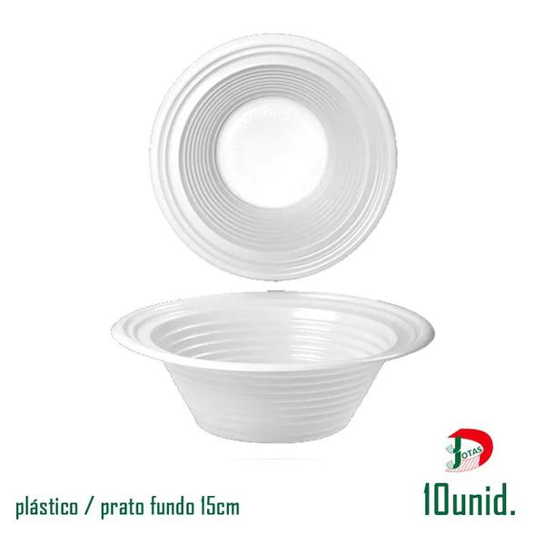 PRATO FUNDO 23CM BRANCO C/10