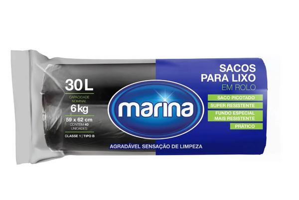 SACO P/ LIXO MARINA ROLO 30 LTS C/ 40 UN