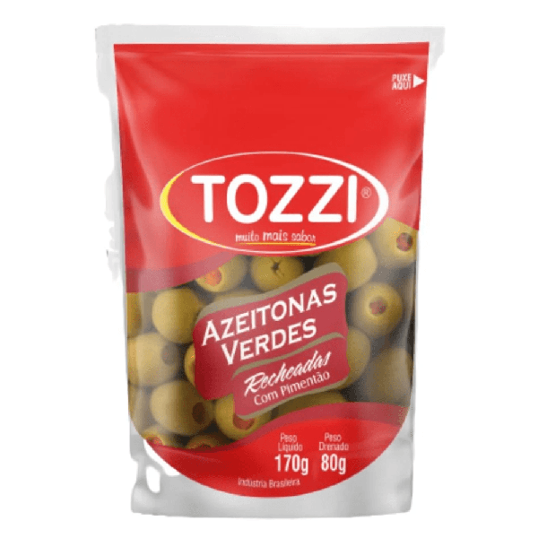 AZEITONA VERDES RECHEADA 80G TOZZI