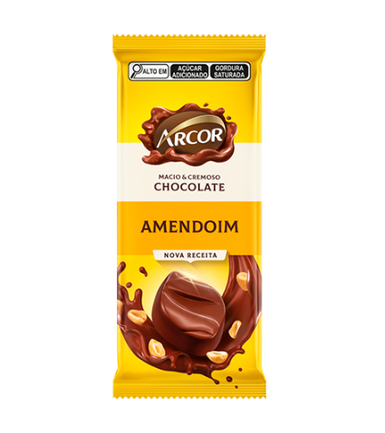 BARRA DE CHOCOLATE ARCOR AMENDOIM 80G
