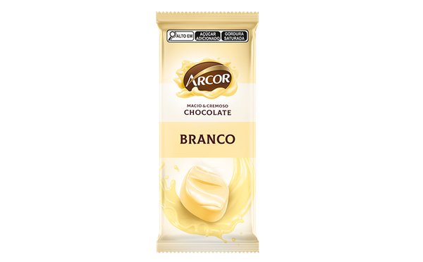 BARRA DE CHOCOLATE BRANCO ARCOR 80G
