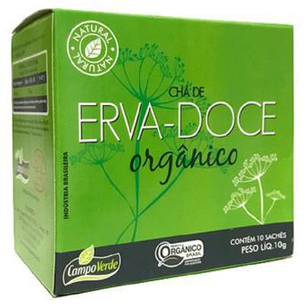 CHÁ CAMPO VERDE 10G ERVA DOCE ORGÂNICO