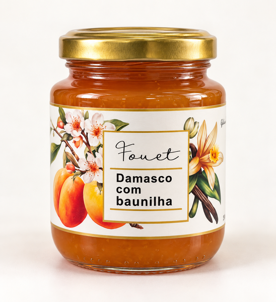 GELEIA DAMASCO C BAUNILHA 230G FOUET