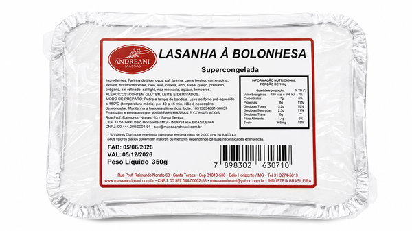 LASANHA A BOLONHESA 350G ANDREANI