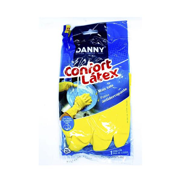 LUVA DANNY LATEX FORRADA MEDIA