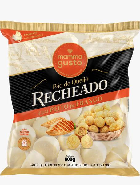 PÃO DE QUEIJO RECHEADO PEITO DE FRANGO 800G MAMMA GUSTO