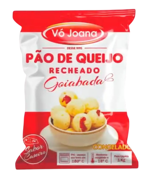 PAO DE QUEIJO C/ GOIABADA 1KG VÓ JOANA