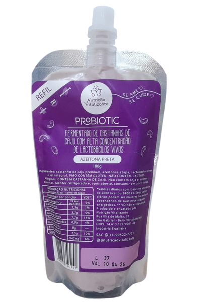 REQUEIJÃO VEGANO PROBIOTIC AZEITONA PRETA 180G REFIL