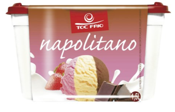 SORVETE DE NAPOLITANO 1,5L TOC FRIO