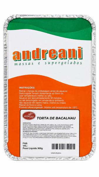 TORTA DE BACALHAU 900G ANDREANI