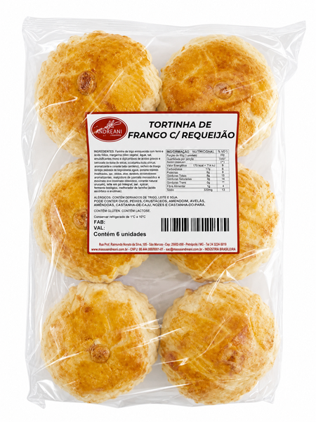 TORTINHA DE FRANGO C/ REQUEIJÃO 6UN ANDREANI
