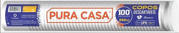 COPO DESCARTAVEIS PURACASA 200ML BRANCO