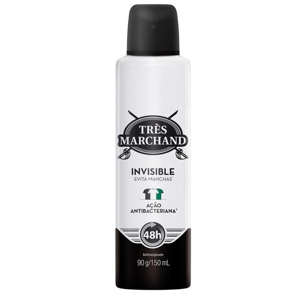 DESODORANTE AERO TRES MARCHAND 90G INVISIBLE