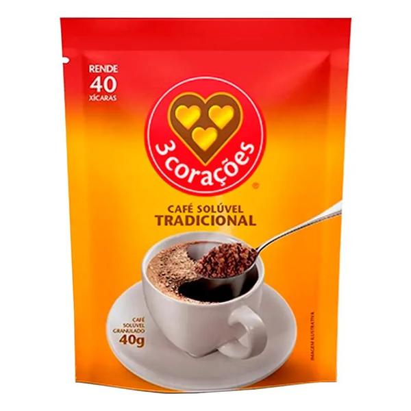 CAFE 3 CORACOES 40G SOLUVEL TRADICIONAL