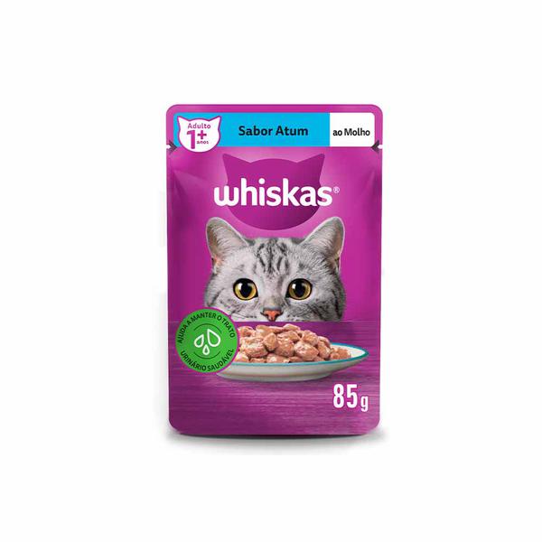 RACAO WHISKAS 85G POUCH ATUM AO MOLHO