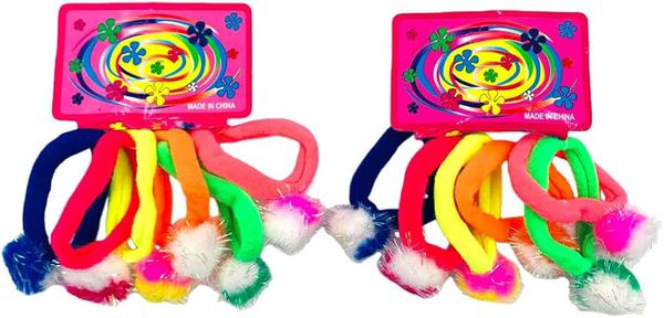 ACESSORIOS P/CABELO ELAST/RABICO POM POM 72PCS