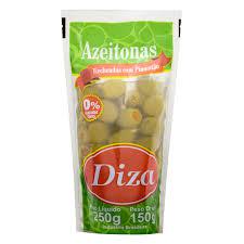 AZEITONA DIZA VERDE C/PIMENTAO SACHE 250G
