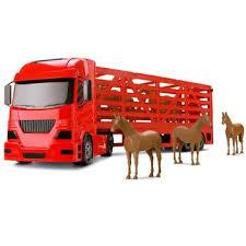 BRINQ CAMINHAO POLLUX HARAS C/CAVALOS