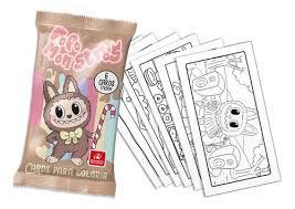 BRINQ CARD DE COLORIR FOFO MONSTROS C/6UN