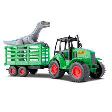 BRINQ DINOSSAURO TRATOR/CARRETA E VELOCIRAPTOR
