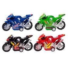 BRINQ MOTO A FRICCAO PULL BACK COLECAO C/4 PCS