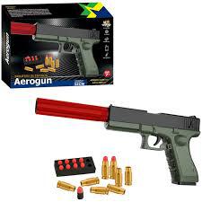 BRINQ PISTOLA /REVOLVER LANCA PROJETEIS DE ESPONJA