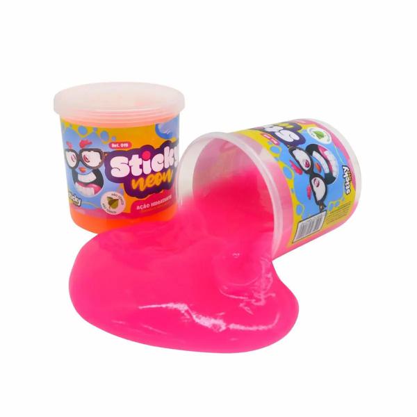 BRINQ SLIME STILEKA POTE NEON 190G C/12 UN